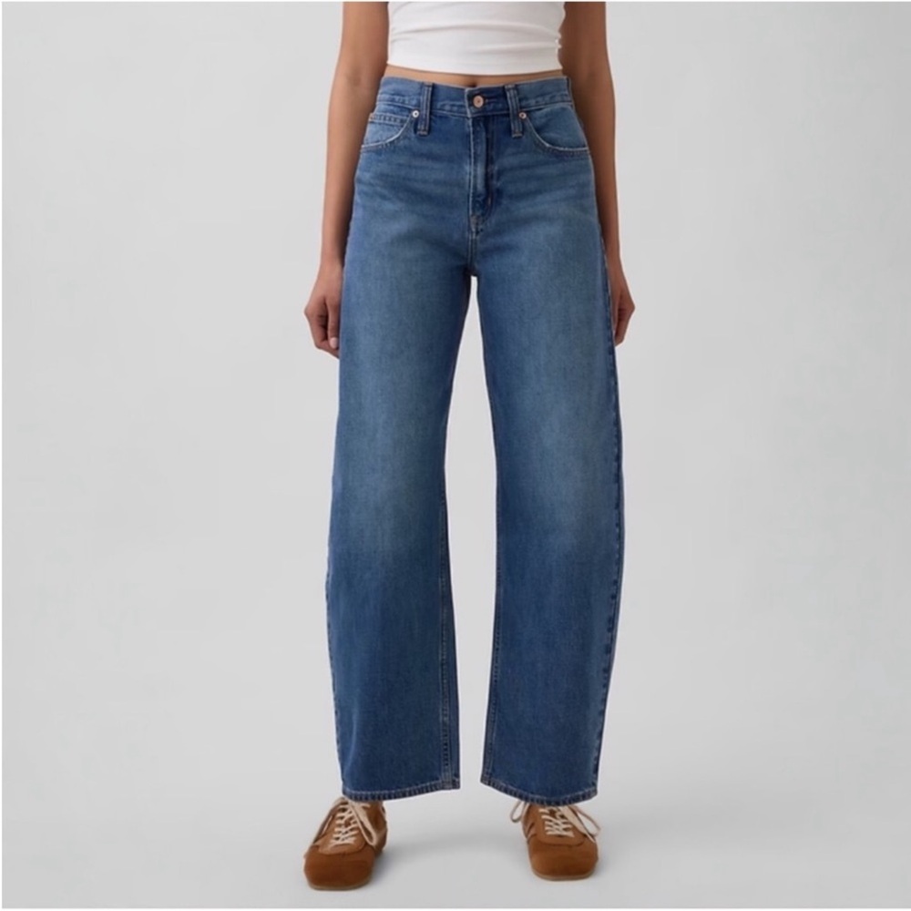 GAP High Rise Barrel Jeans NWT 29/8 Regular - Picture 2 of 12